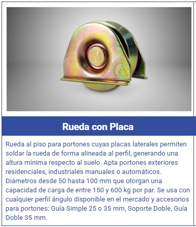 Rueda con placa ducasse